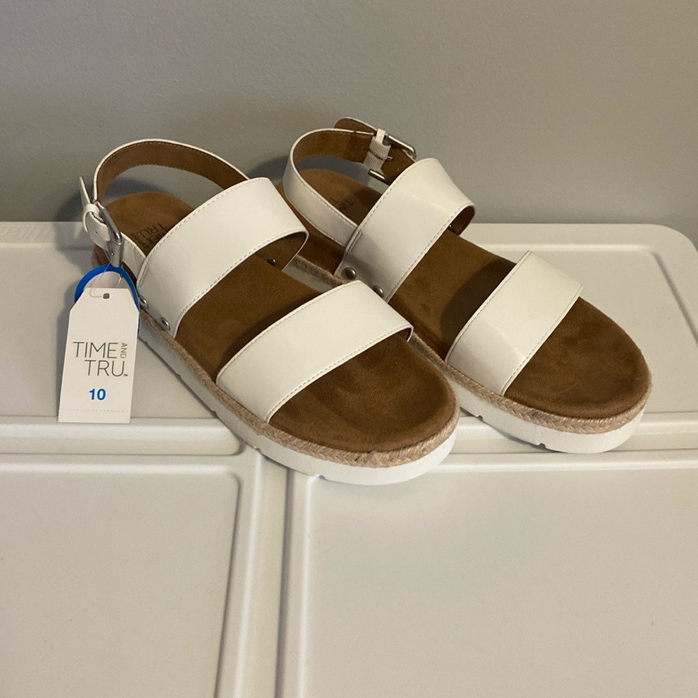 White strap sandals